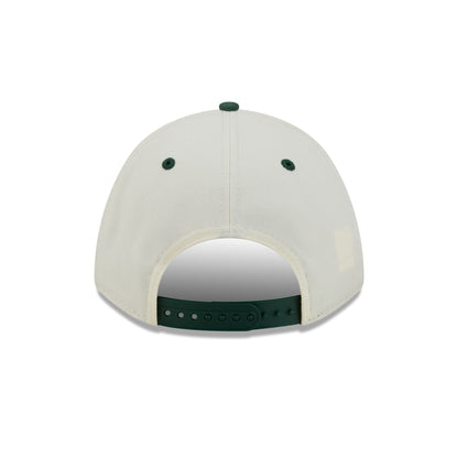Milwaukee Bucks Arched Graphic Chrome White 9FORTY M-Crown A-Frame Snapback Hat
