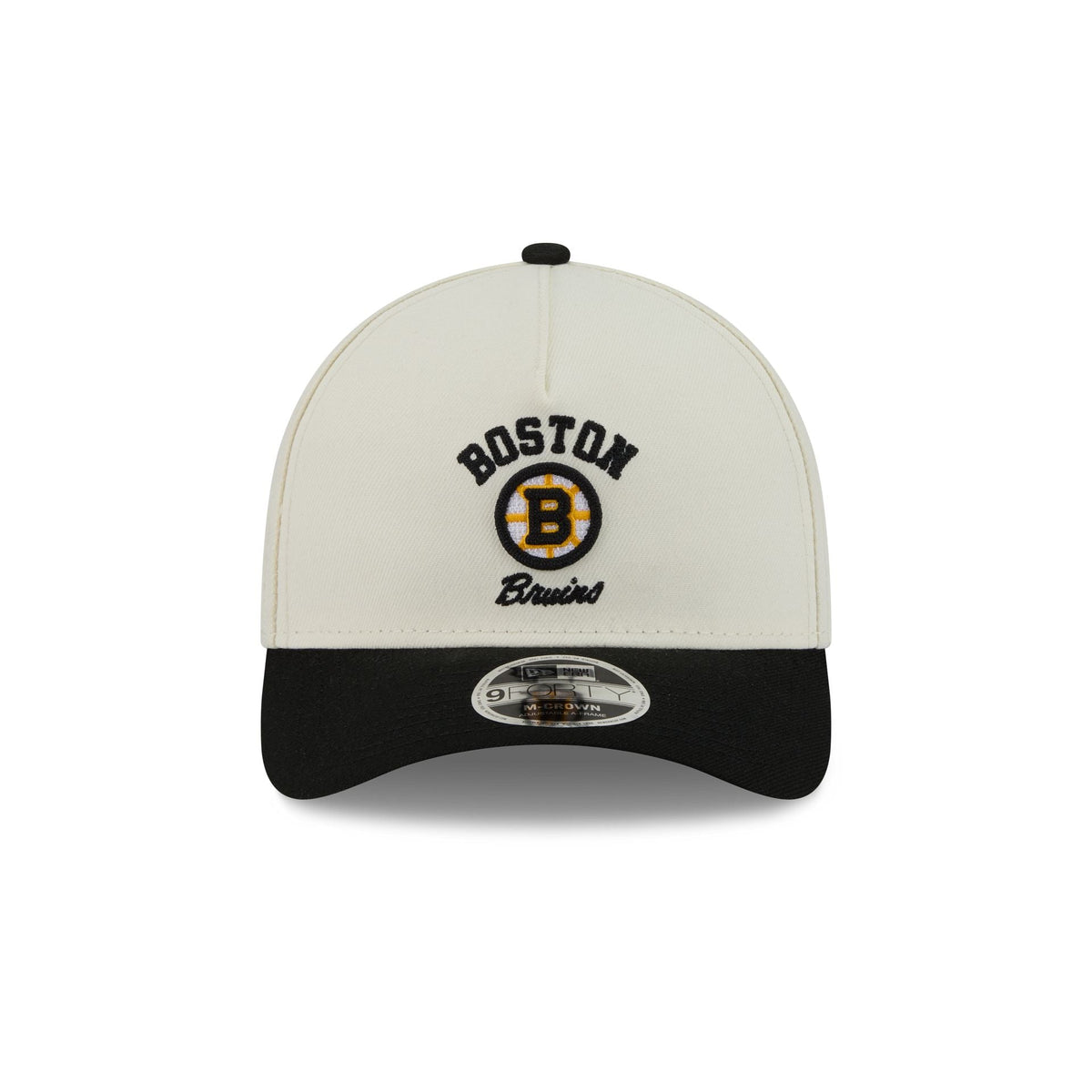Boston Bruins Arched Graphic Chrome White 9FORTY M-Crown A-Frame Snapback Hat