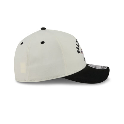 Baltimore Ravens Arched Graphic Chrome White 9FORTY M-Crown A-Frame Snapback Hat