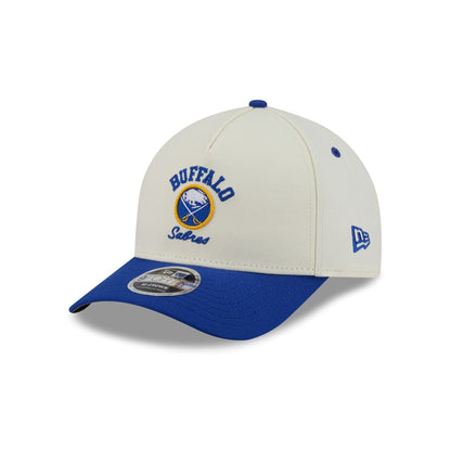 Buffalo Sabres Arched Graphic Chrome White 9FORTY M-Crown A-Frame Snapback Hat
