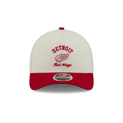 Detroit Red Wings Arched Graphic Chrome White 9FORTY M-Crown A-Frame Snapback Hat