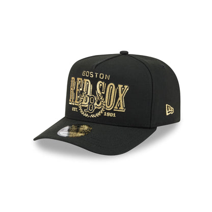 Boston Red Sox Gold Laurel Black 9FIFTY A-Frame Snapback Hat