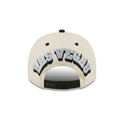 Las Vegas Raiders Statement Back Chrome White 9FIFTY A-Frame Snapback Hat