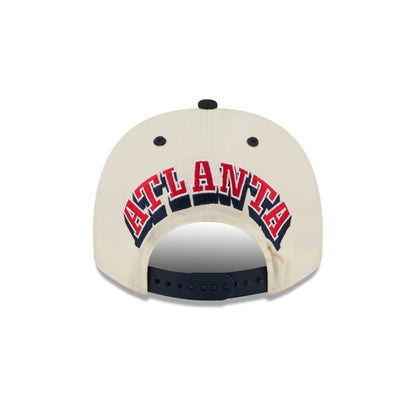 Atlanta Braves Statement Back Chrome White 9FIFTY A-Frame Snapback Hat