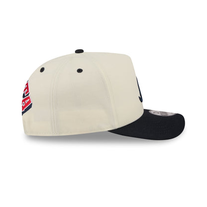 Atlanta Braves Statement Back Chrome White 9FIFTY A-Frame Snapback Hat