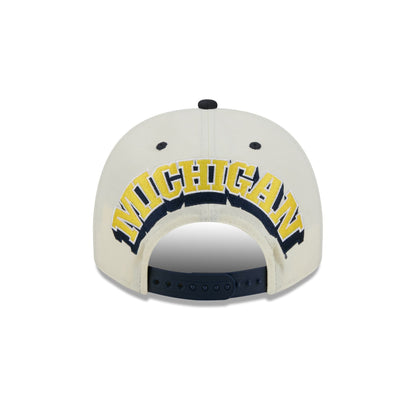 Michigan Wolverines Statement Back Chrome White 9FIFTY A-Frame Snapback Hat