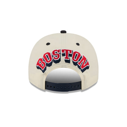 Boston Red Sox Statement Back Chrome White 9FIFTY A-Frame Snapback Hat