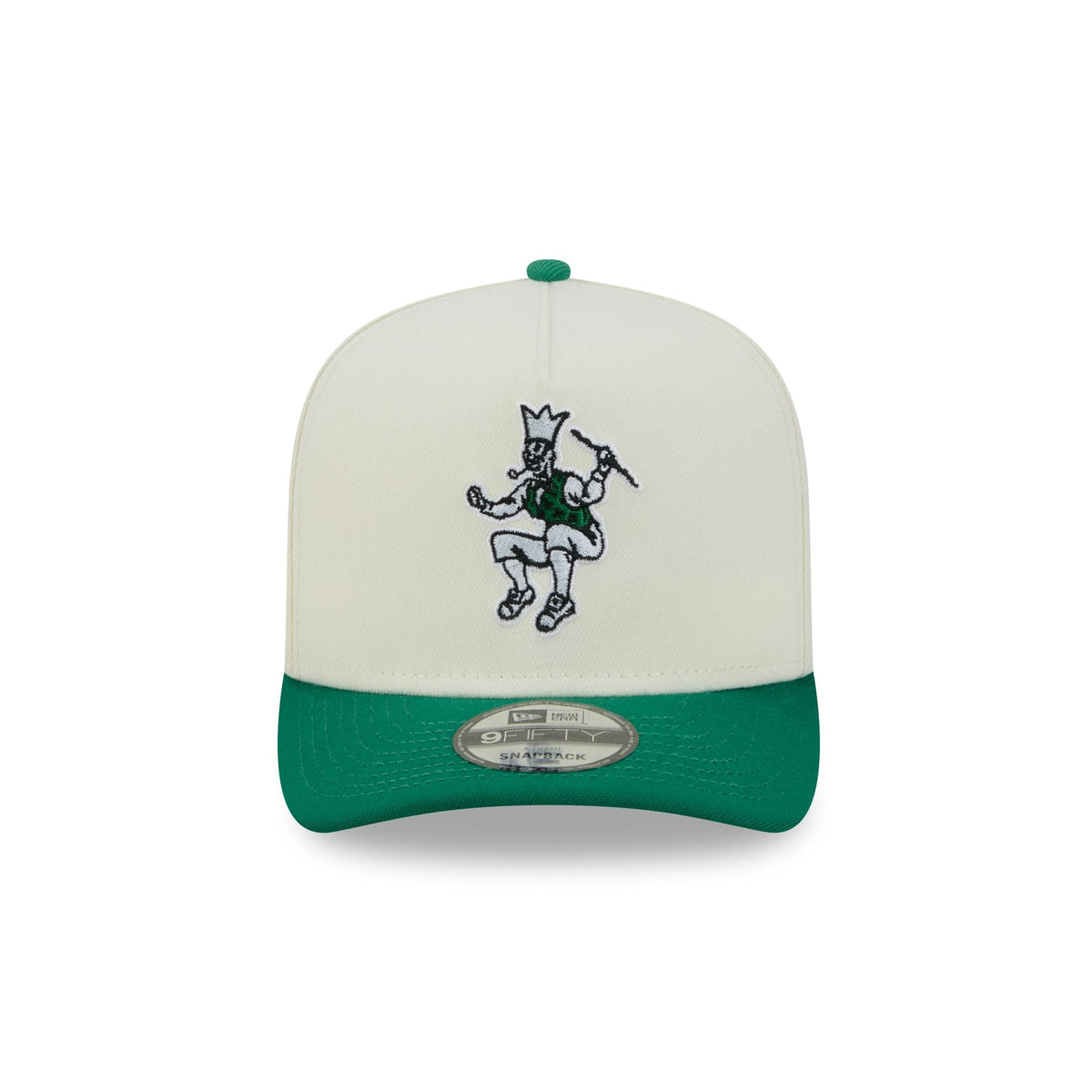Boston Celtics Statement Back Chrome White 9FIFTY A-Frame Snapback Hat
