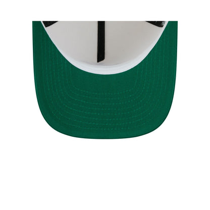 Boston Celtics Statement Back Chrome White 9FIFTY A-Frame Snapback Hat