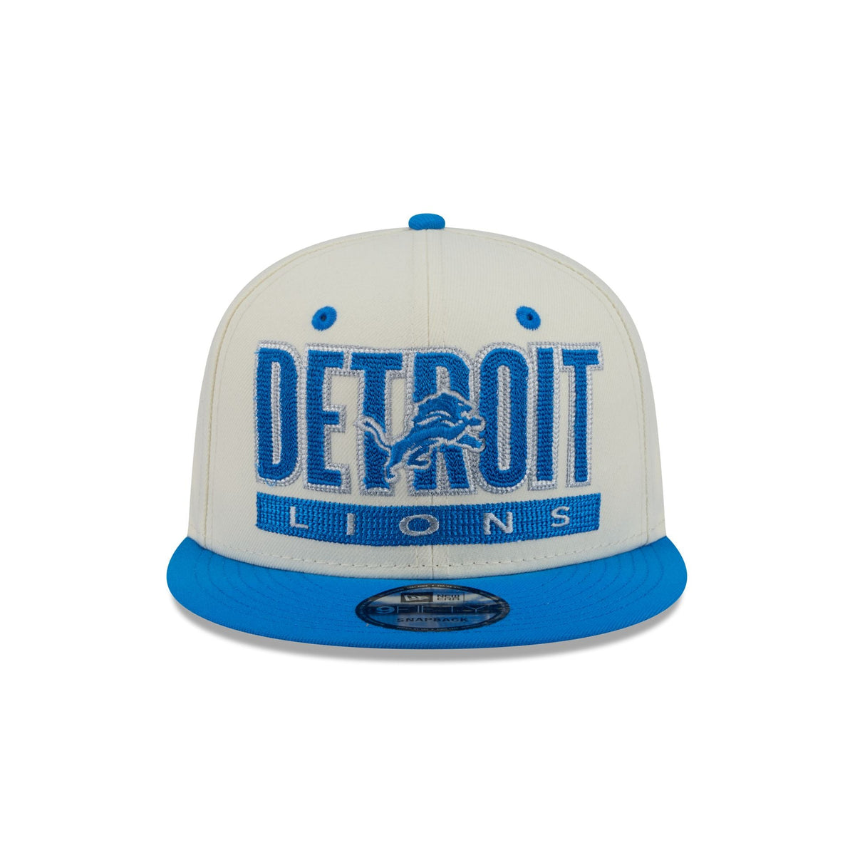 Detroit Lions Classic Stacked Chrome 9FIFTY Snapback Hat