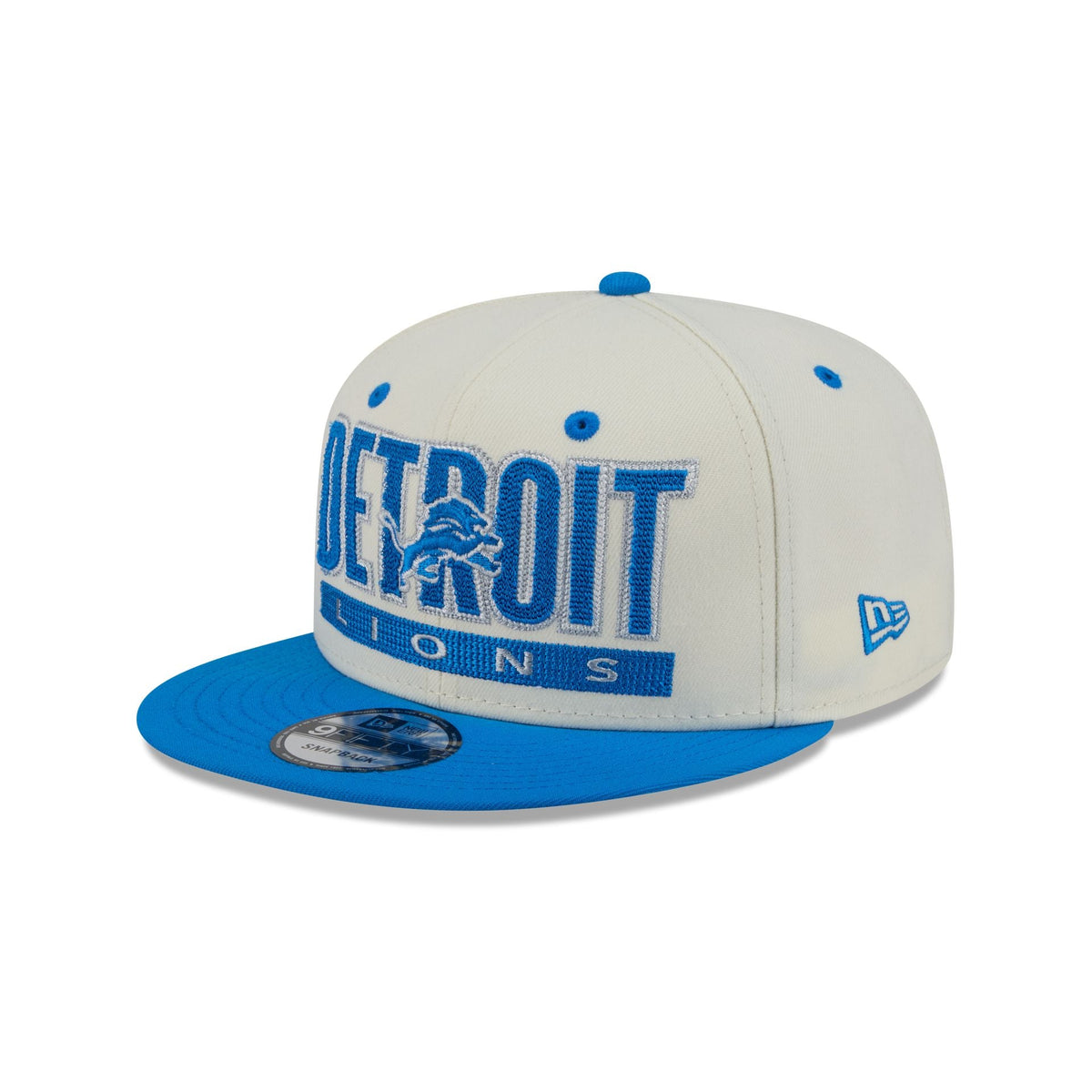 Detroit Lions Classic Stacked Chrome 9FIFTY Snapback Hat