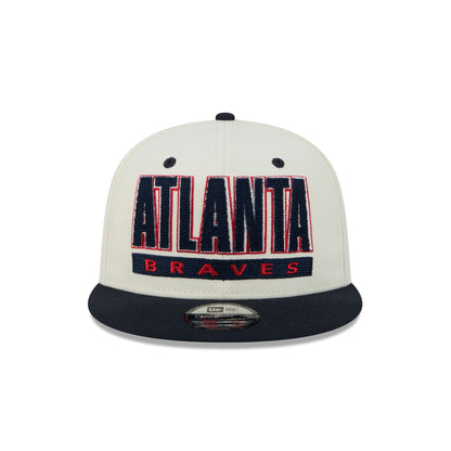 Atlanta Braves Classic Stacked Chrome 9FIFTY Snapback Hat