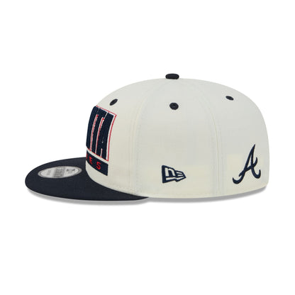 Atlanta Braves Classic Stacked Chrome 9FIFTY Snapback Hat