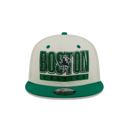 Boston Celtics Classic Stacked Chrome 9FIFTY Snapback Hat