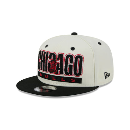 Chicago Bulls Classic Stacked Chrome 9FIFTY Snapback Hat