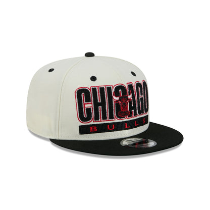 Chicago Bulls Classic Stacked Chrome 9FIFTY Snapback Hat