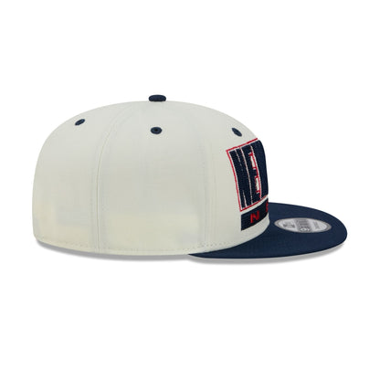 New Jersey Nets Classic Stacked Chrome 9FIFTY Snapback Hat