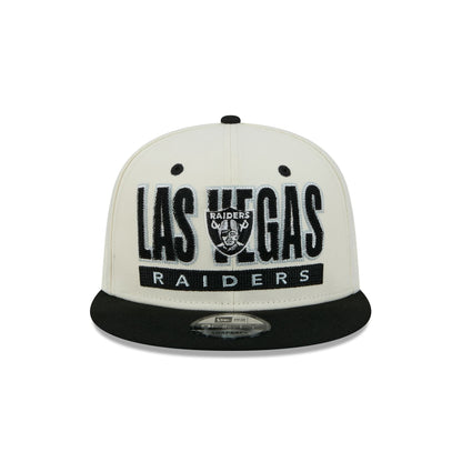 Las Vegas Raiders Classic Stacked Chrome 9FIFTY Snapback Hat