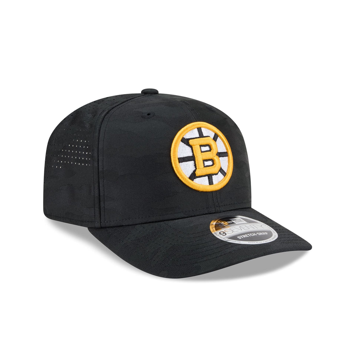 Boston Bruins Black Camo Performance 9SEVENTY Stretch-Snap Hat