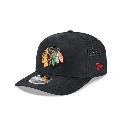 Chicago Blackhawks Black Camo Performance 9SEVENTY Stretch-Snap Hat