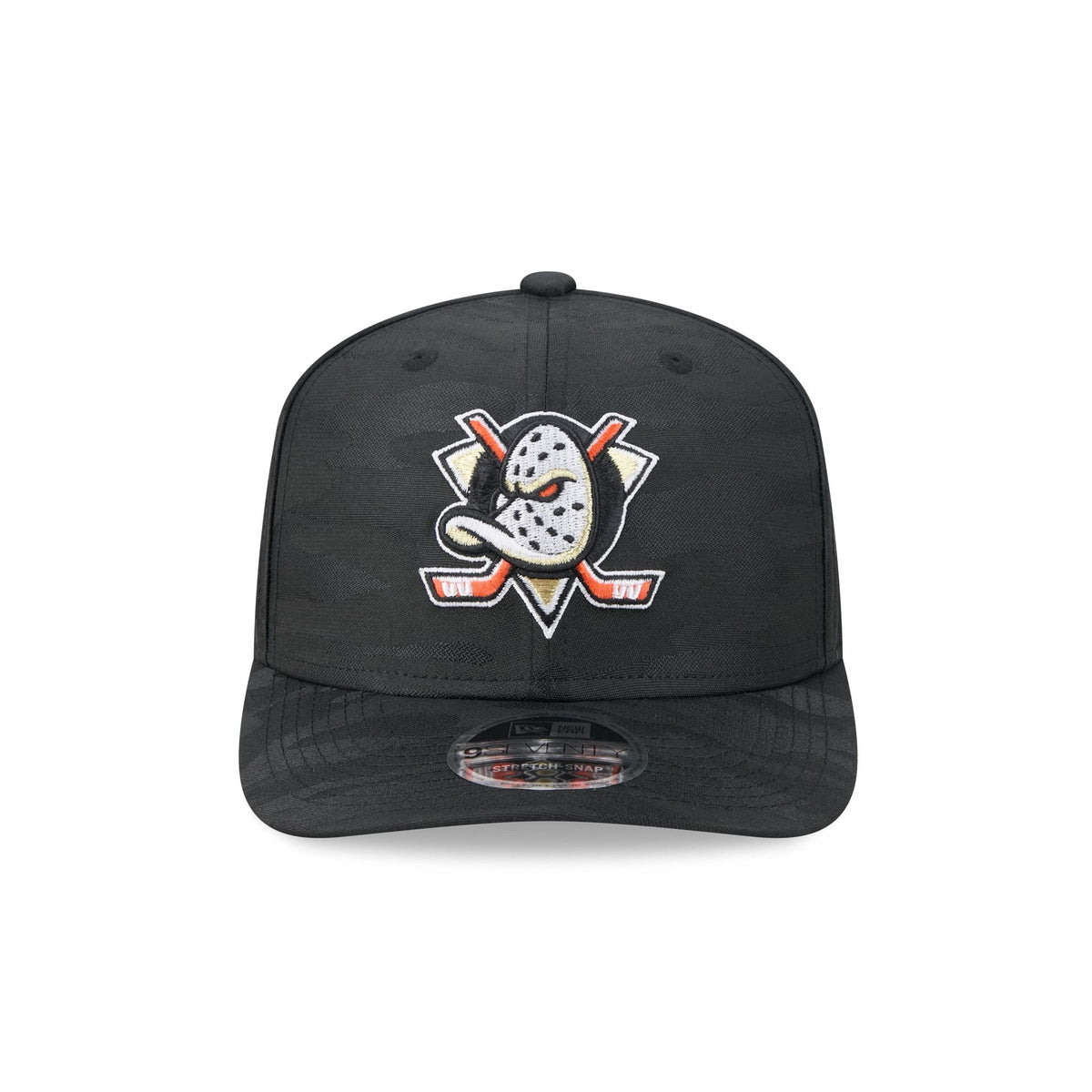 Anaheim Ducks Black Camo Performance 9SEVENTY Stretch-Snap Hat
