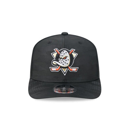Anaheim Ducks Black Camo Performance 9SEVENTY Stretch-Snap Hat