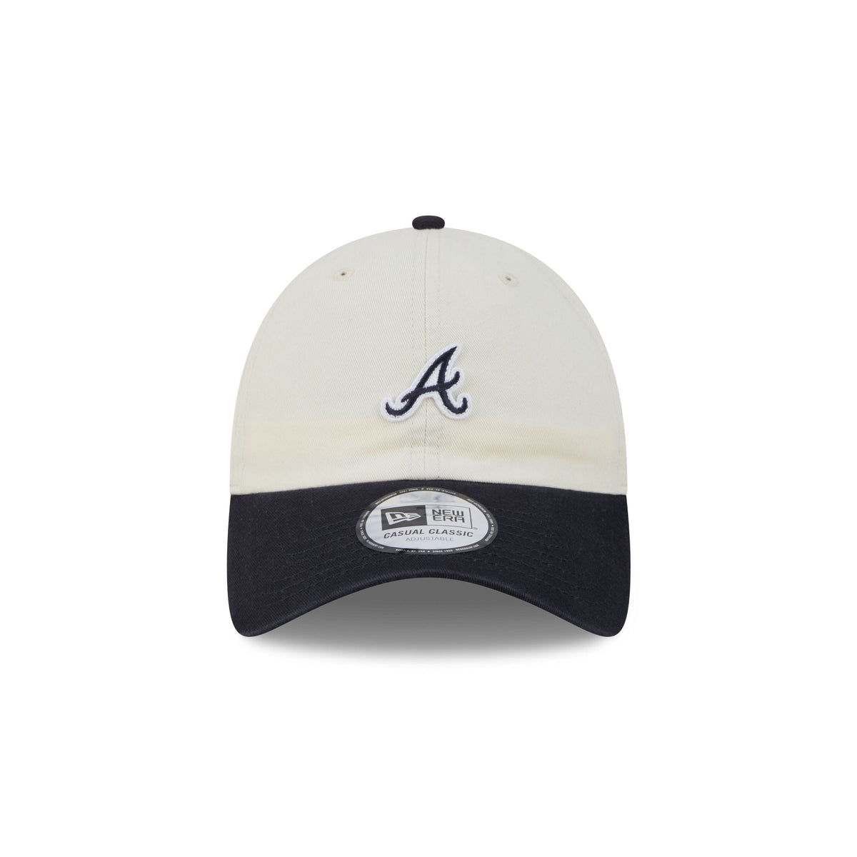 Atlanta Braves Mini Logo Chrome White Casual Classic Adjustable Hat