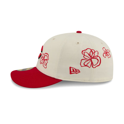 Cincinnati Reds Floral Outline 59FIFTY Fitted Hat