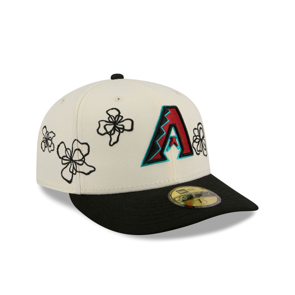 Arizona Diamondbacks Floral Outline 59FIFTY Fitted Hat