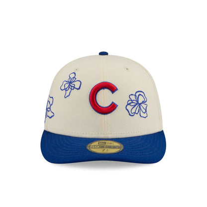 Chicago Cubs Floral Outline 59FIFTY Fitted Hat