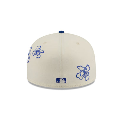 Chicago Cubs Floral Outline 59FIFTY Fitted Hat