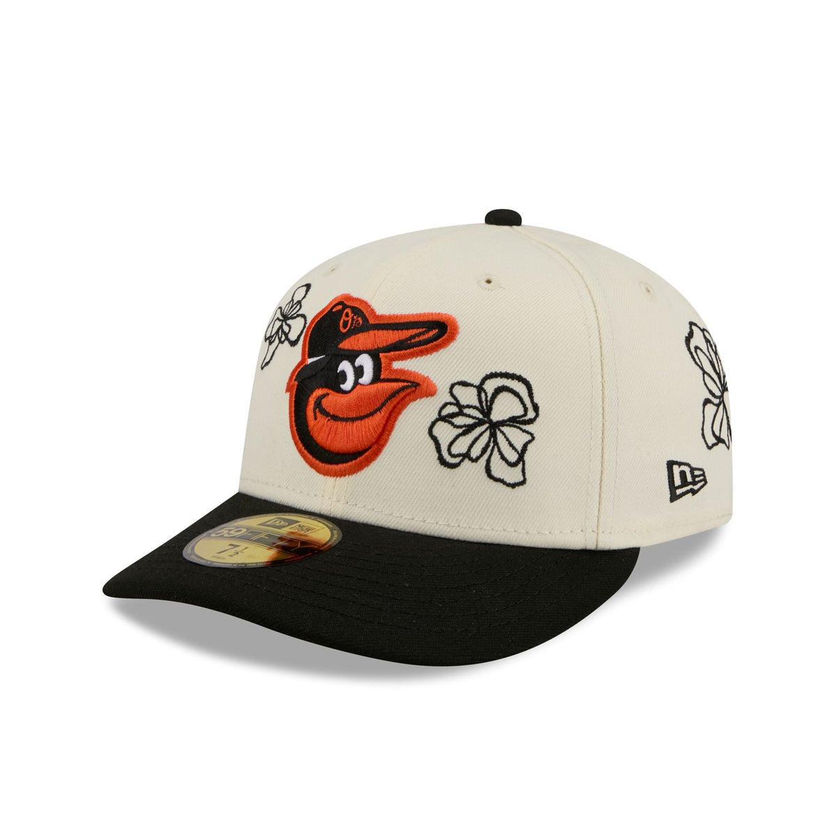 Baltimore Orioles Floral Outline 59FIFTY Fitted Hat
