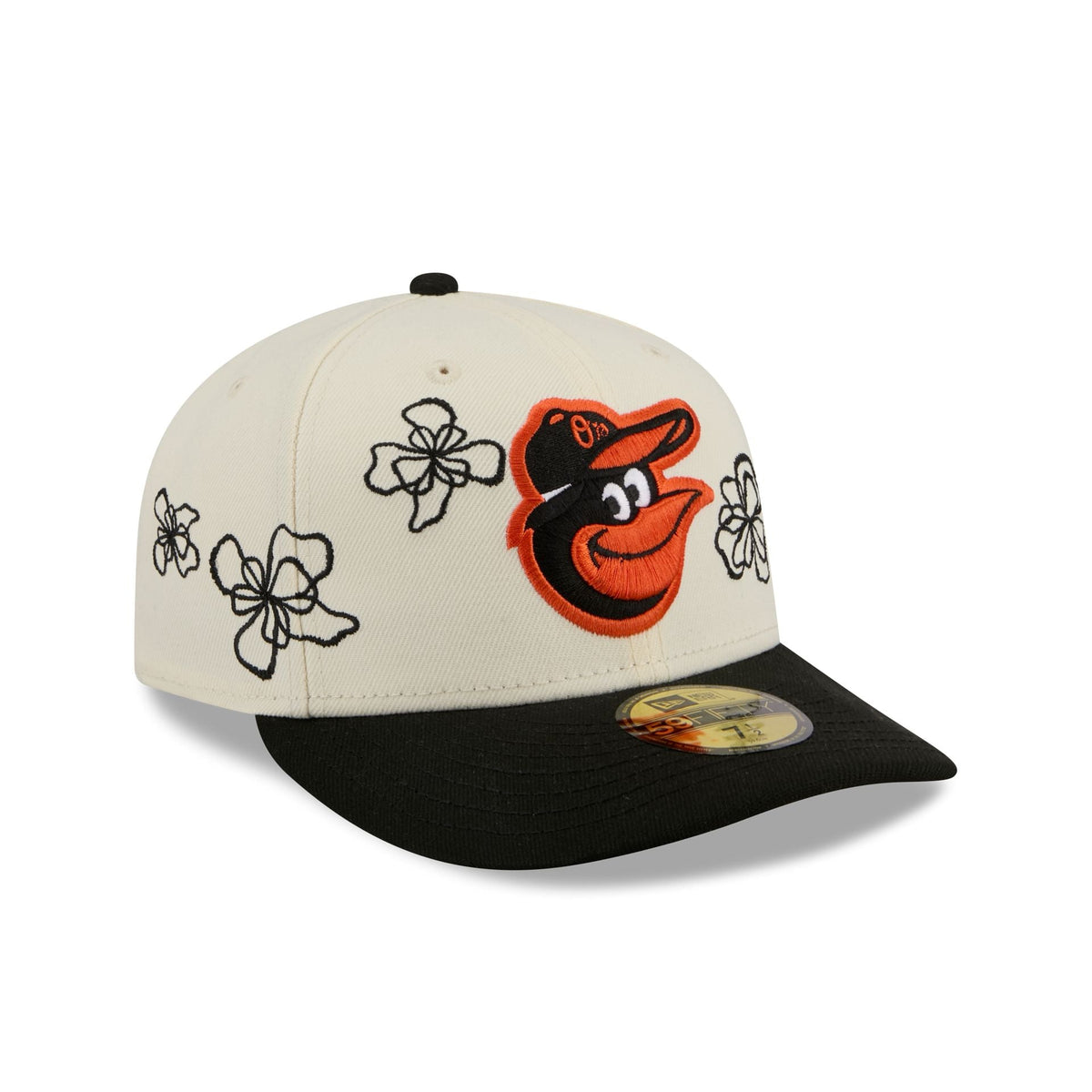 Baltimore Orioles Floral Outline 59FIFTY Fitted Hat