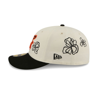 Baltimore Orioles Floral Outline 59FIFTY Fitted Hat