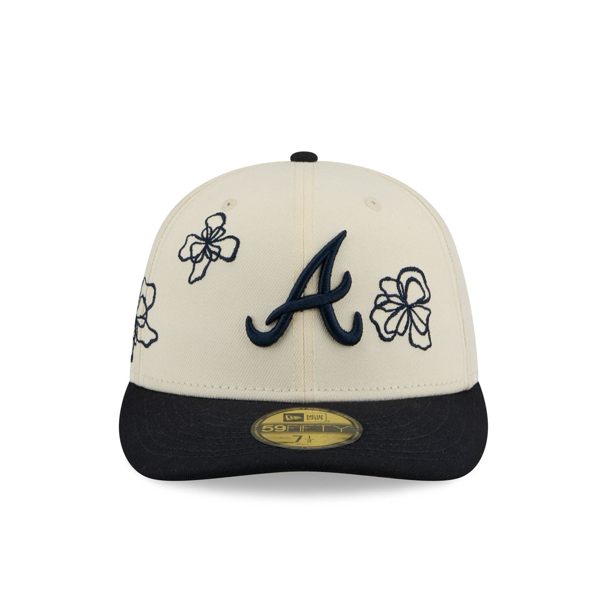 Atlanta Braves Floral Outline 59FIFTY Fitted Hat