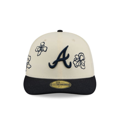 Atlanta Braves Floral Outline 59FIFTY Fitted Hat