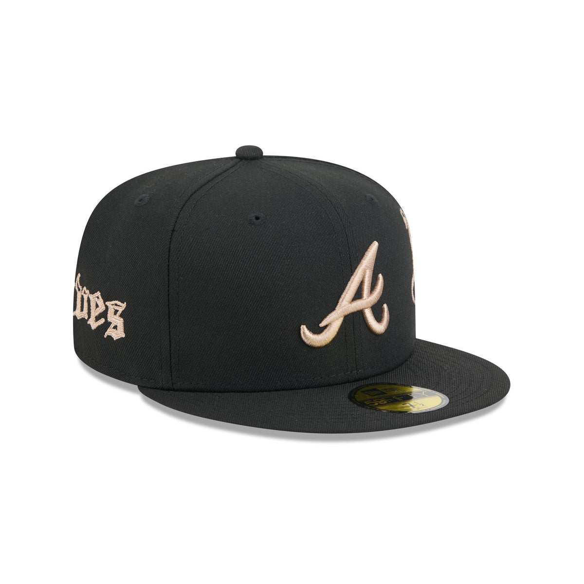 Atlanta Braves Gothic Lettering 59FIFTY Fitted Hat