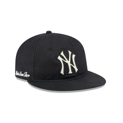 Aimé Leon Dore New York Yankees Black Linen Retro Crown 9FIFTY Adjustable Hat