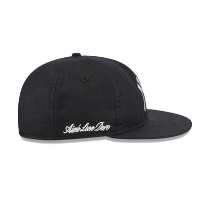 Aimé Leon Dore New York Yankees Black Linen Retro Crown 9FIFTY Adjustable Hat