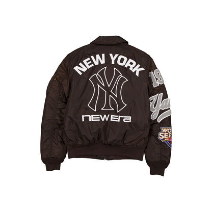 Alpha Industries x New York Yankees Brown MA-1 Flight Jacket