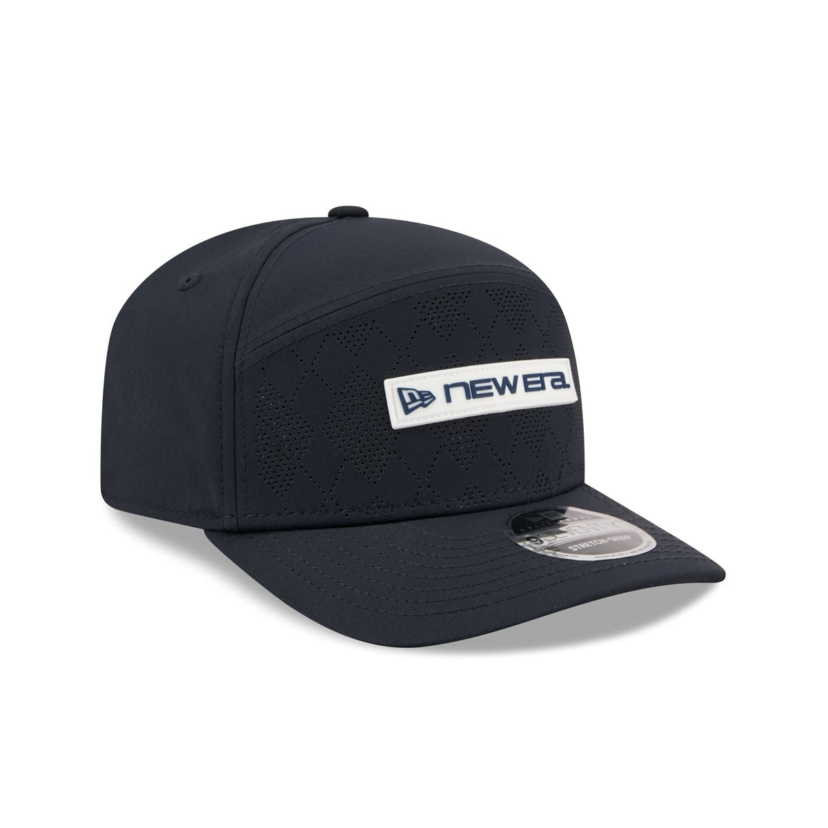 New Era Cap Navy Argyle Split Panel 9SEVENTY Stretch-Snap Hat