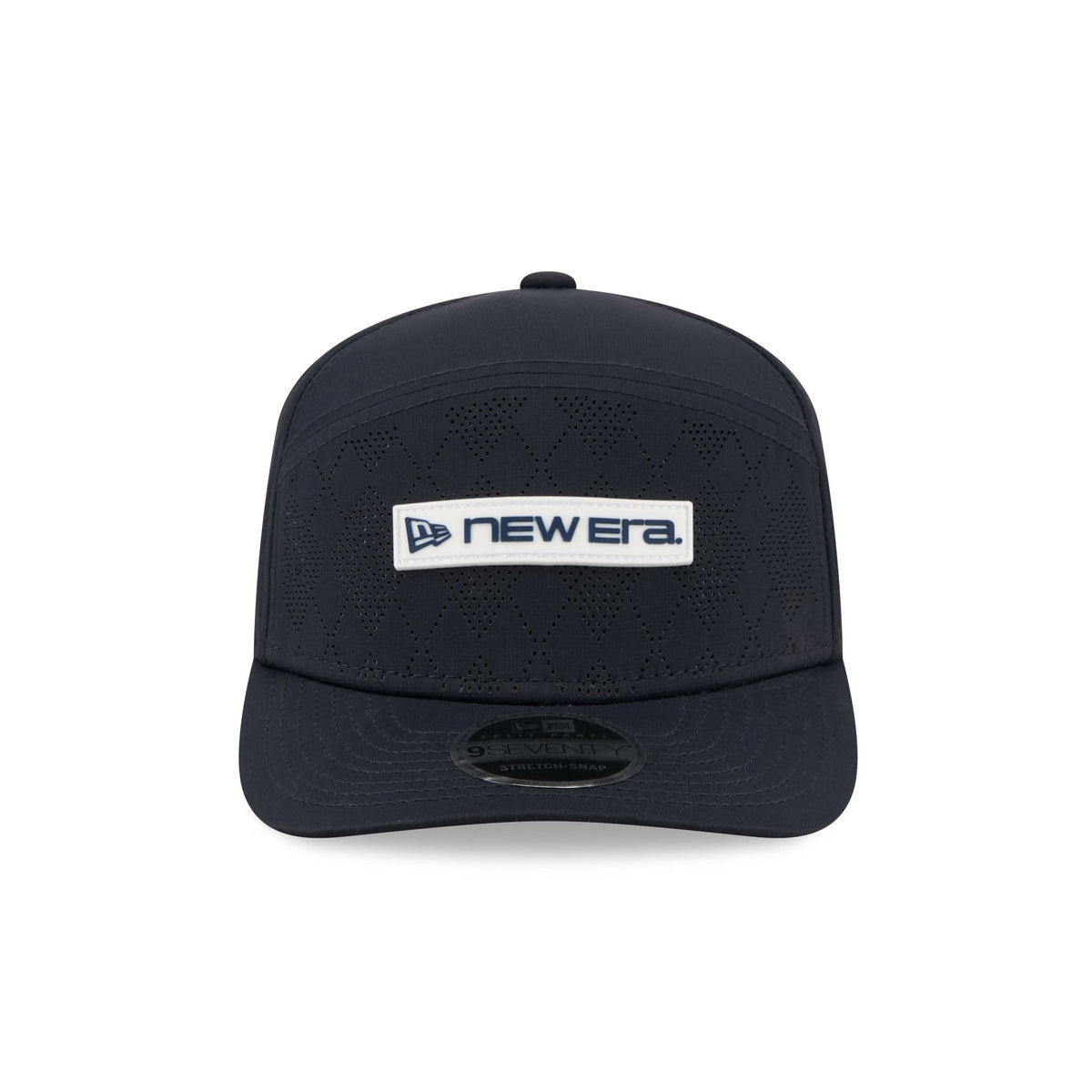 New Era Cap Navy Argyle Split Panel 9SEVENTY Stretch-Snap Hat