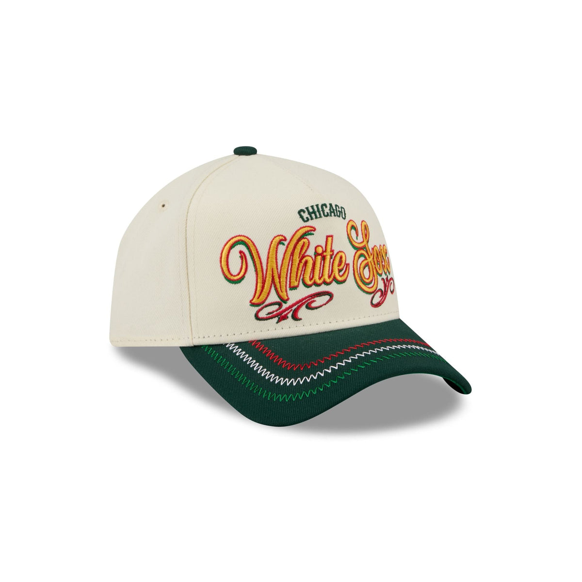Chicago White Sox Cinco de Mayo Chrome White 9FORTY A-Frame Snapback Hat