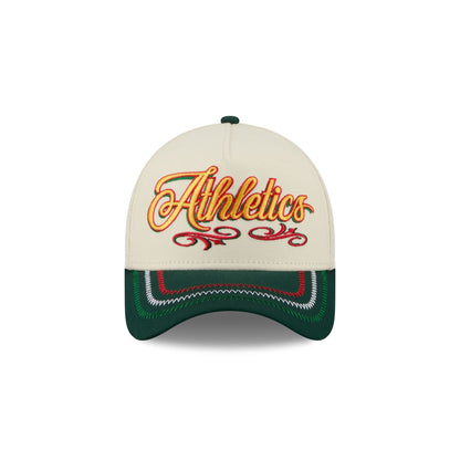 Athletics Cinco de Mayo Chrome White 9FORTY A-Frame Snapback Hat