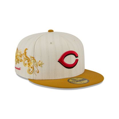 Cincinnati Reds Chrome Herringbone 59FIFTY Fitted Hat