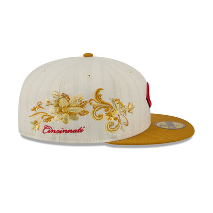 Cincinnati Reds Chrome Herringbone 59FIFTY Fitted Hat