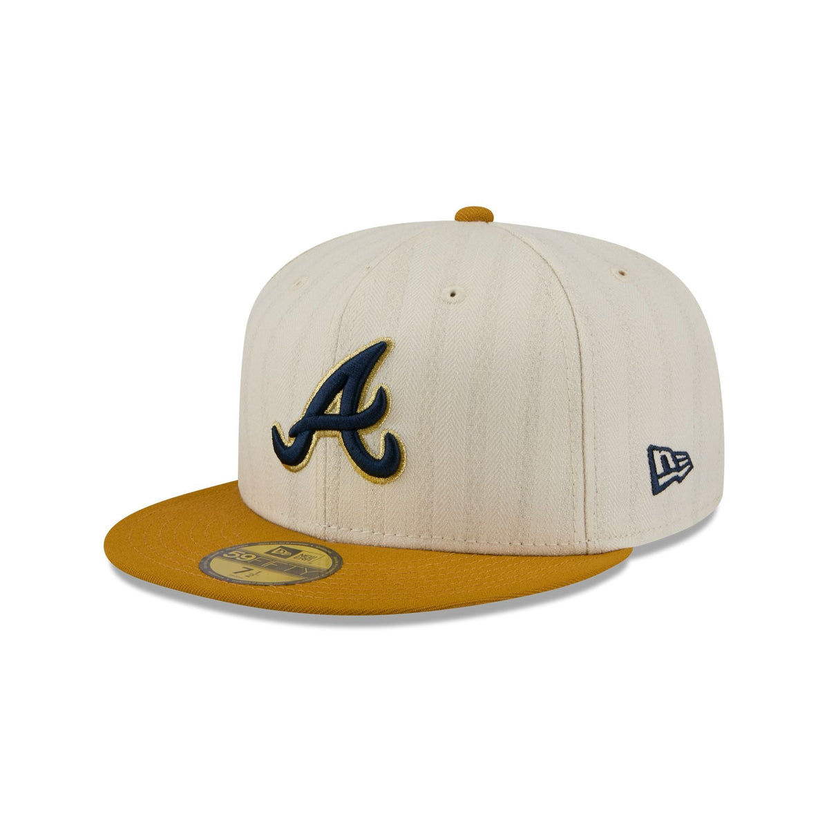 Atlanta Braves Chrome Herringbone 59FIFTY Fitted Hat