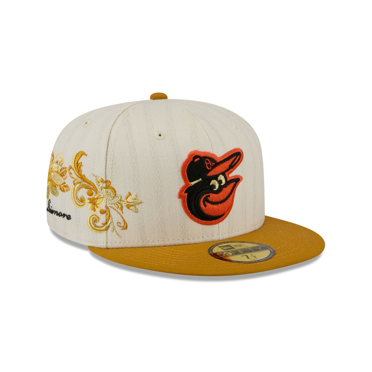 Baltimore Orioles Chrome Herringbone 59FIFTY Fitted Hat