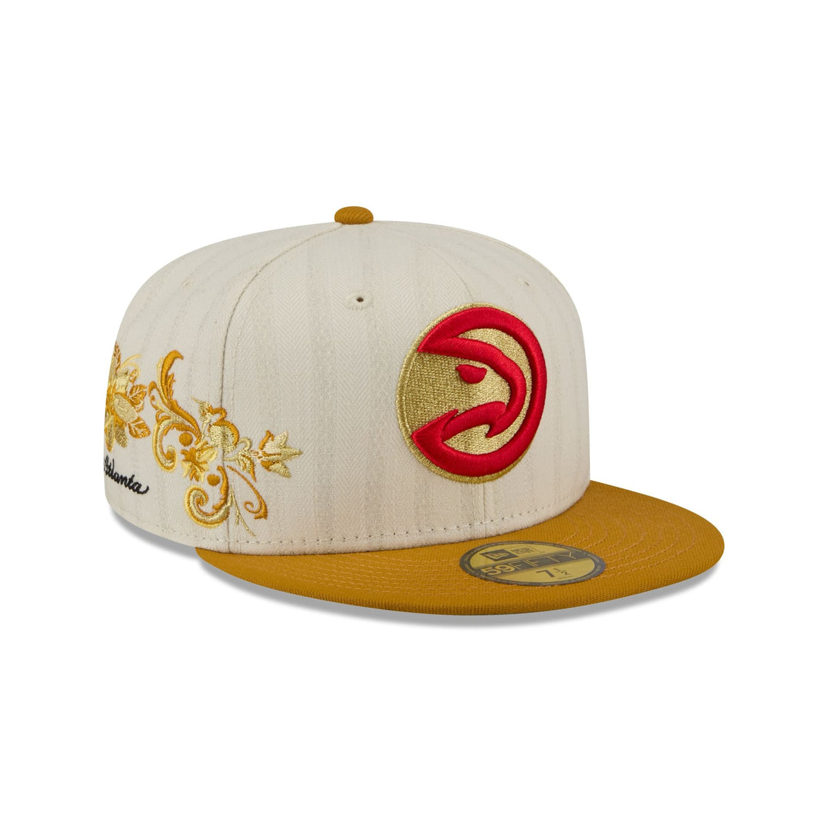Atlanta Hawks Chrome Herringbone 59FIFTY Fitted Hat