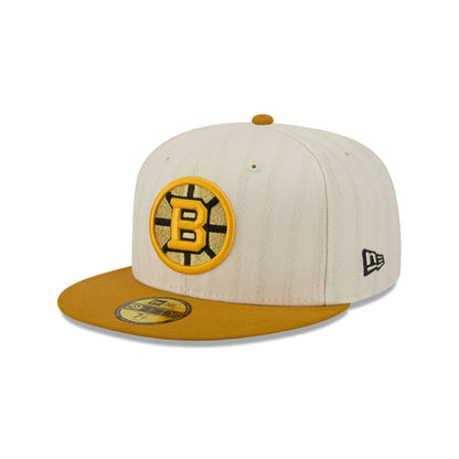 Boston Bruins Chrome Herringbone 59FIFTY Fitted Hat